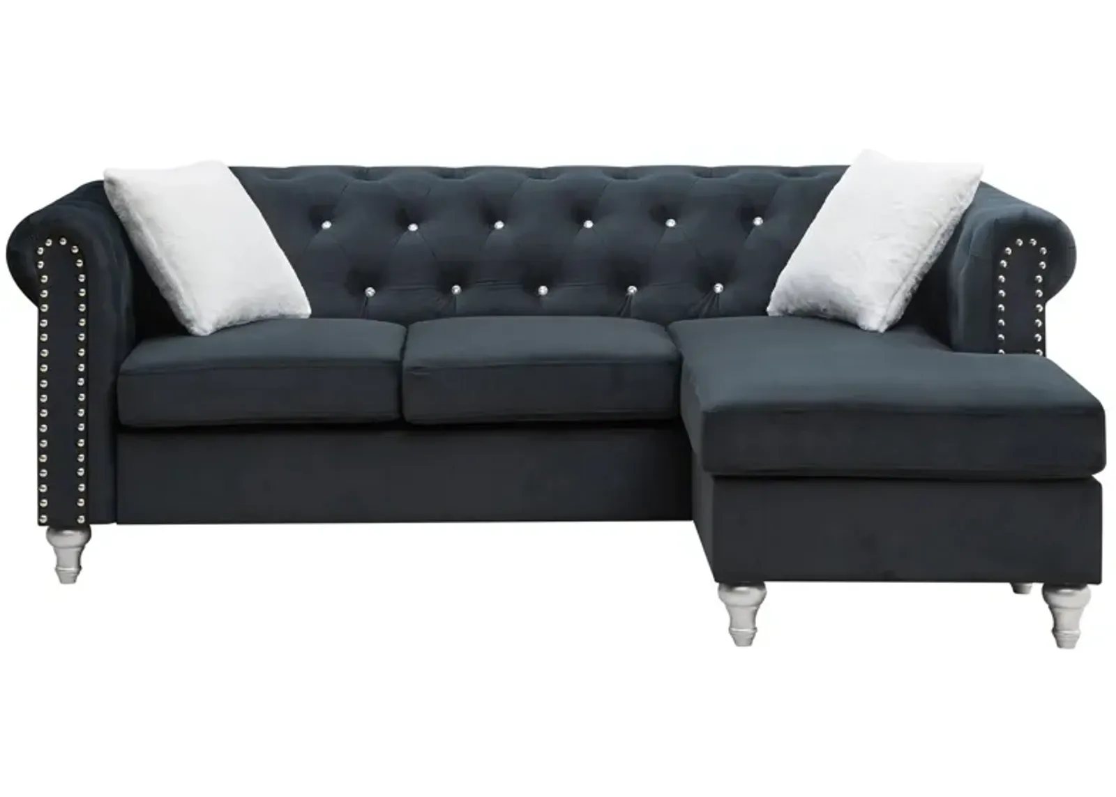 Raisa Sectional in Black by Glory Furniture