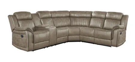 Spivey 3-pc. Reclining Sectional in Sandy Brown by Homelegance