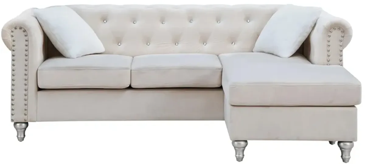 Raisa Sectional in Beige by Glory Furniture