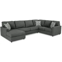 Edenfield 3-pc. Sectional with Chaise in Charcoal by Ashley Furniture