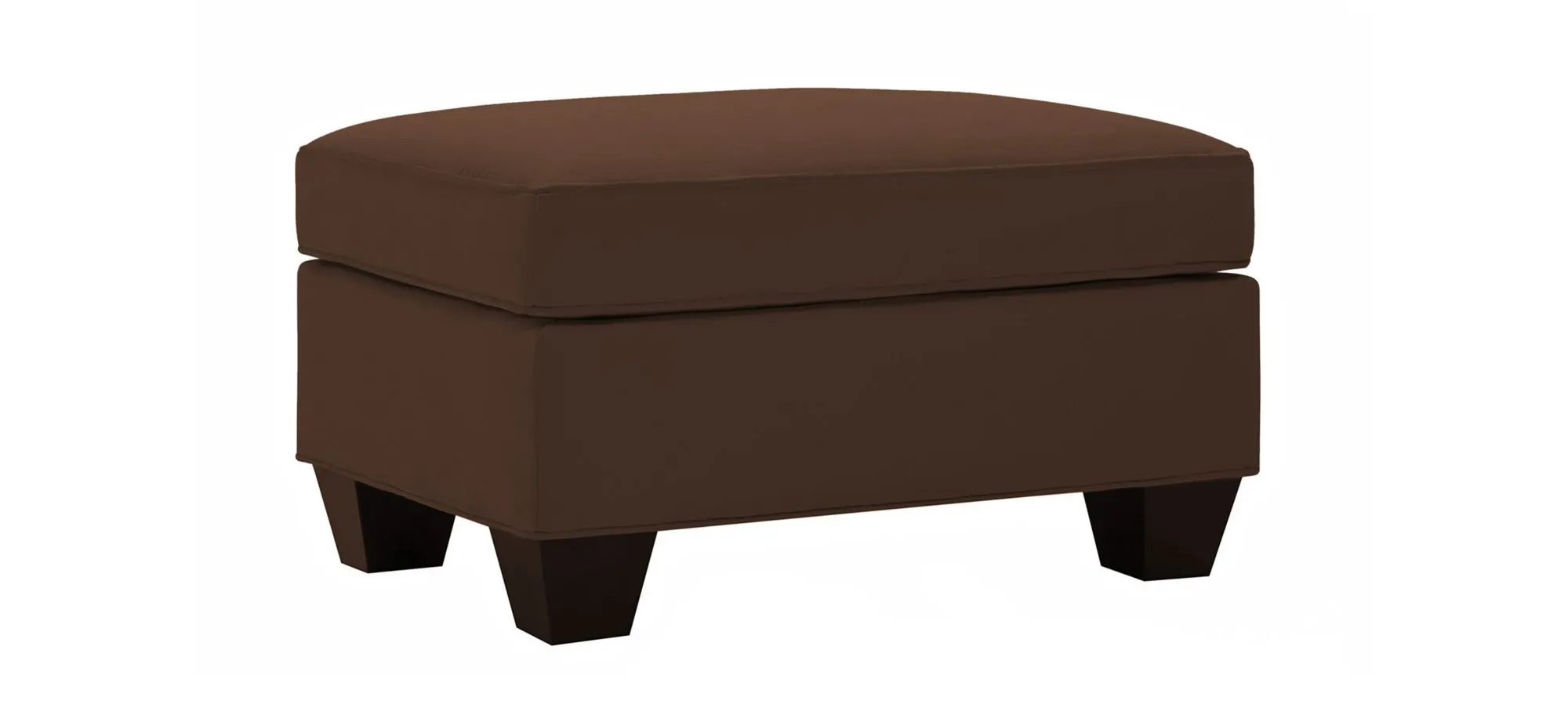 Briarwood Microfiber Ottoman in Suede So Soft Chocolate by H.M. Richards