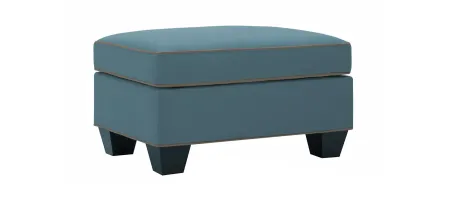Briarwood Microfiber Ottoman in Suede So Soft Indigo/Mineral by H.M. Richards