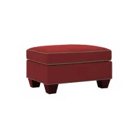 Briarwood Microfiber Ottoman in Suede So Soft Cardinal/Mineral by H.M. Richards