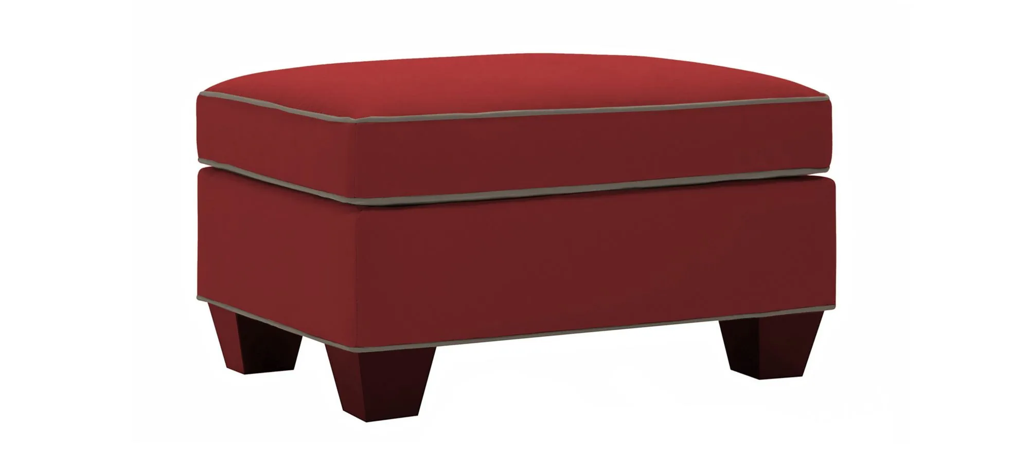 Briarwood Microfiber Ottoman in Suede So Soft Cardinal/Mineral by H.M. Richards