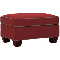 Briarwood Microfiber Ottoman in Suede So Soft Cardinal/Mineral by H.M. Richards