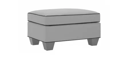 Briarwood Microfiber Ottoman in Suede So Soft Platinum/Slate by H.M. Richards