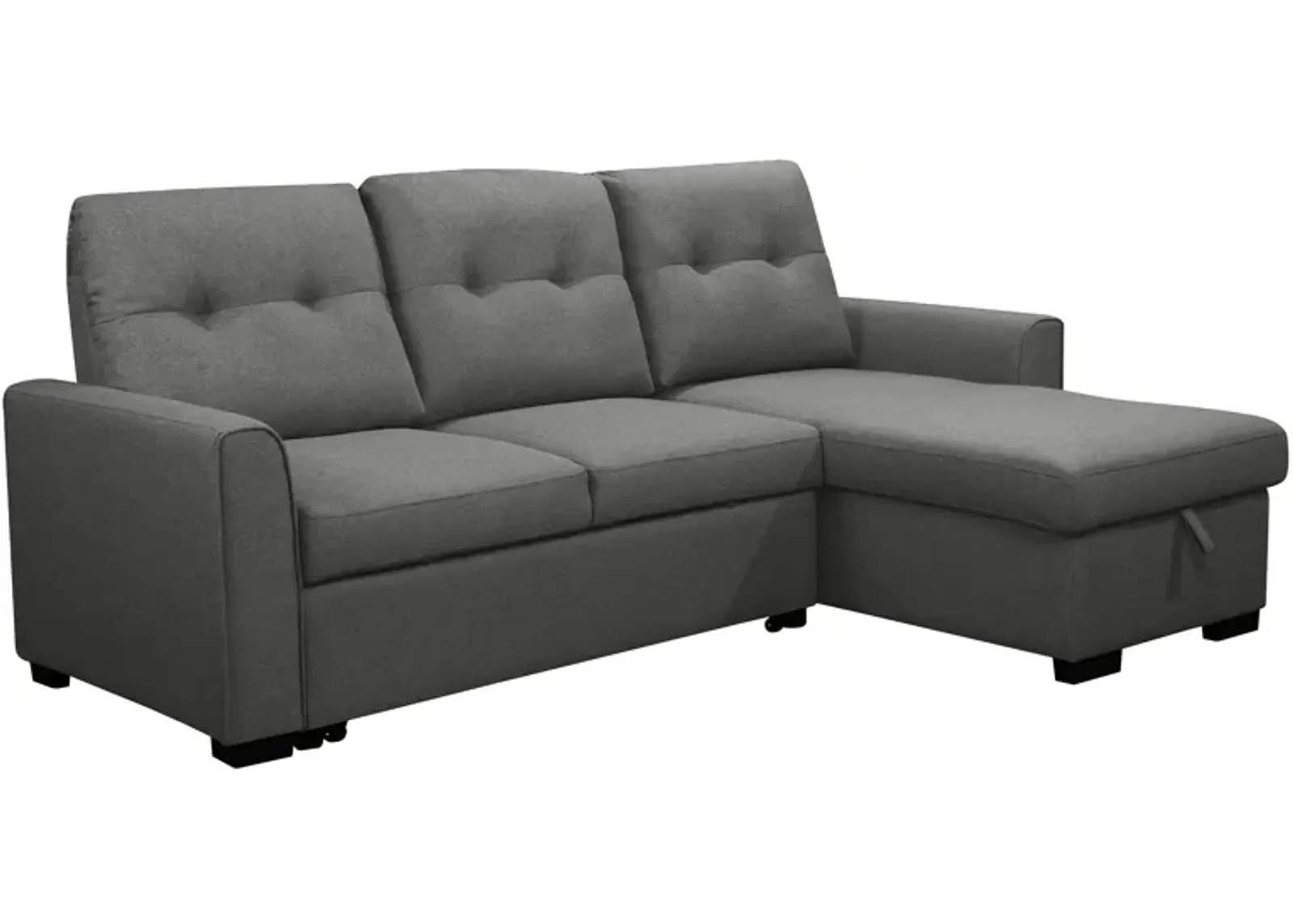 Irving 2-pc. Sectional Storage Sofa Bed in Tulli Slate by Primo International