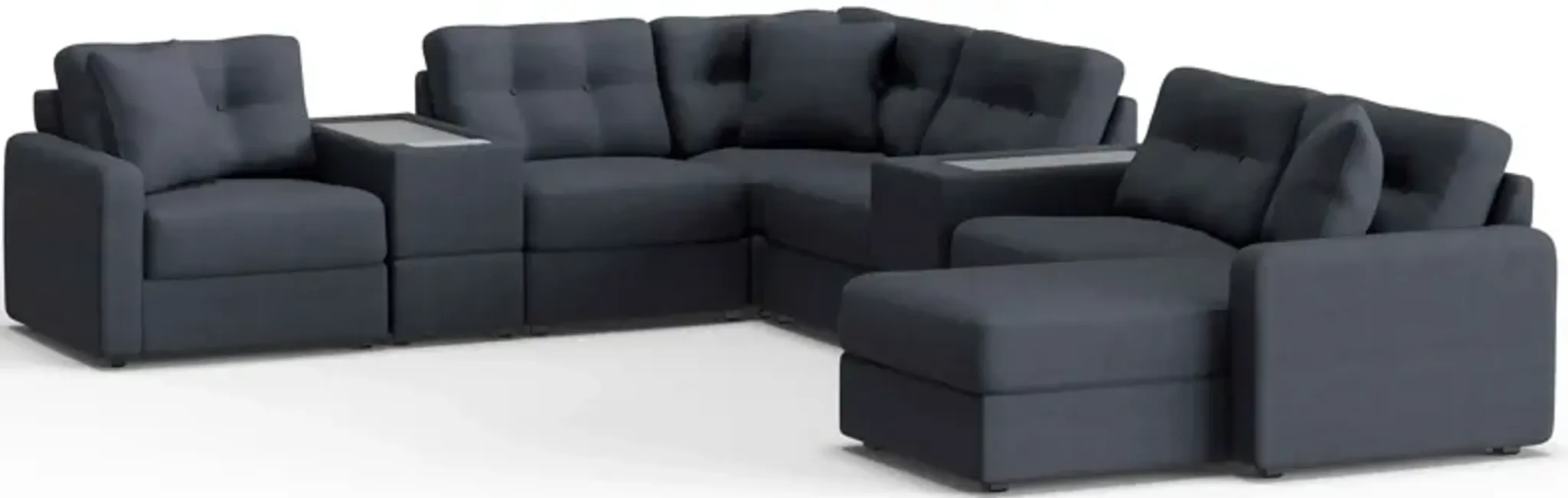 ModularOne 8-pc. Sectional w/One Power Console | Furniture.com