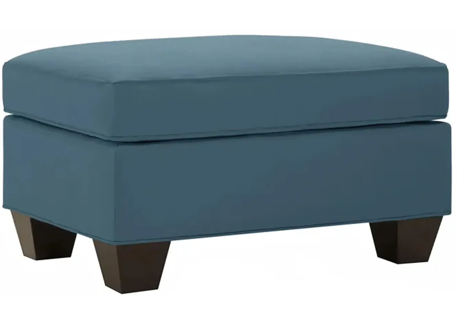 Briarwood Microfiber Ottoman in Suede So Soft Indigo by H.M. Richards