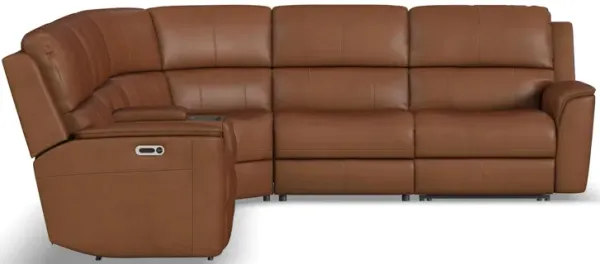 Henrick 5-pc. Triple Power Leather Sectional