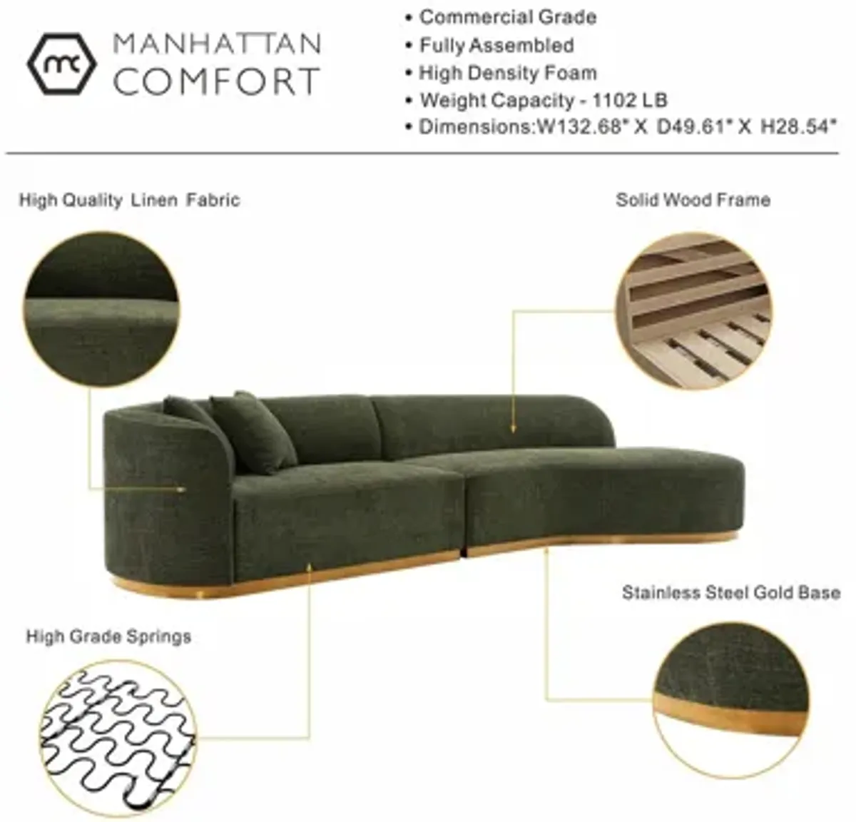 Daria 2-pc. Sectional Sofa