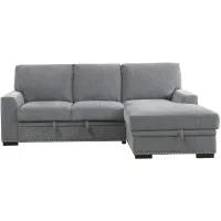 Adelia 2-pc. Right Facing Sectional with Pull-out Bed in Gray by Homelegance