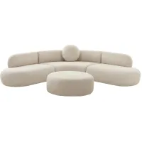 Broohah 3pc. Sectional with Ottoman in Beige by Tov Furniture