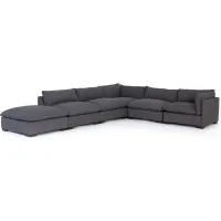 Westwood 6-pc. Sectional w/ Ottoman in BENNETT CHARCOAL by Four Hands
