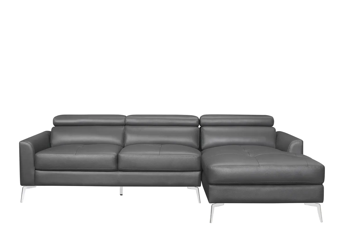 Weiser 2-pc. Set Sectional Sofa in Dark Gray by Homelegance