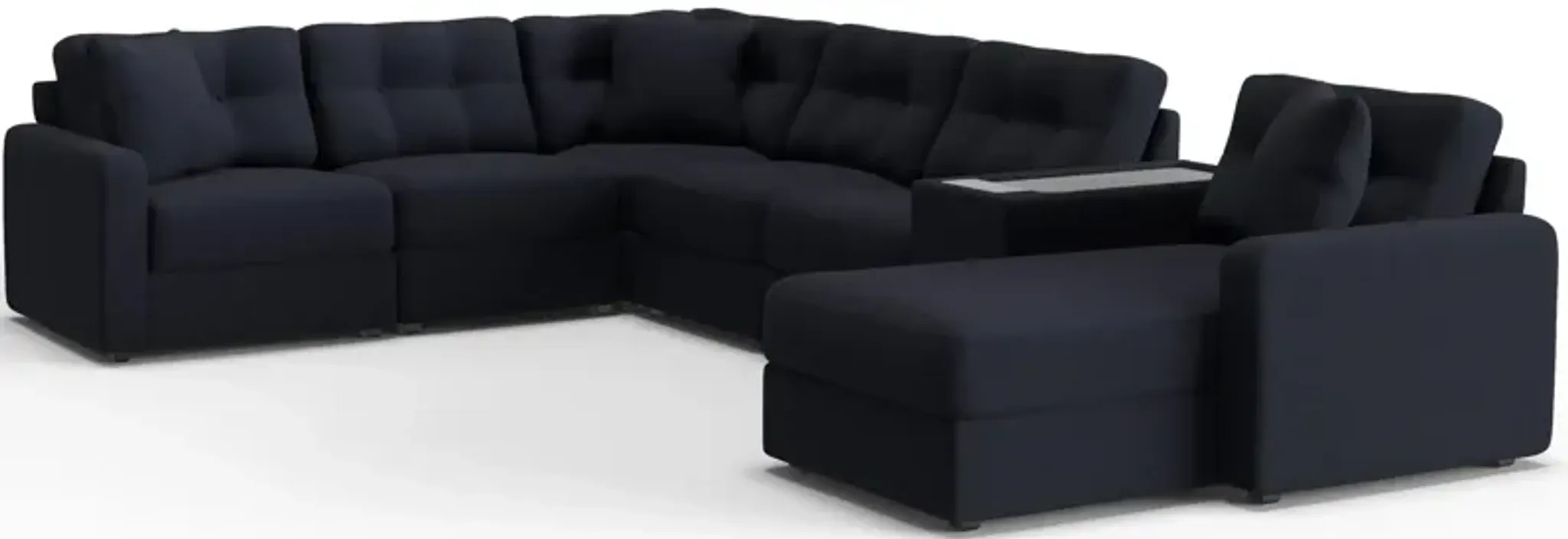 ModularOne 7-pc. Sectional w/One Power Console | Furniture.com