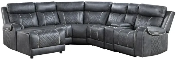 Dawson 6-Pc Power Reclining Sectional W/ Left Chaise