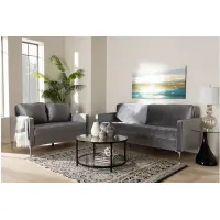 Clara 2-pc. Living Room Set in Gray by Wholesale Interiors