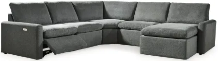 Hartsdale 5-Pc Power Chaise Sectional in Granite by Ashley Furniture