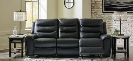 Warlin Power Reclining Sofa in Black by Ashley Furniture