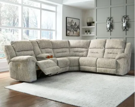 Family Den 3-pc. Power Reclining Sectional in Pewter by Ashley Furniture