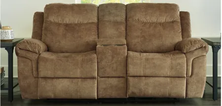 Huddle-Up Glider Reclining Loveseat in Nutmeg by Ashley Furniture
