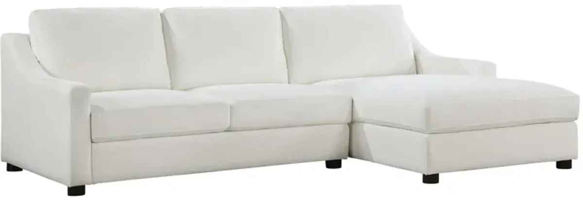 Tolley 2-pc. Sectional With Right Chaise in Ivory by Homelegance