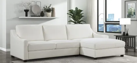 Tolley 2-pc Sectional With Right Chaise in Ivory by Homelegance