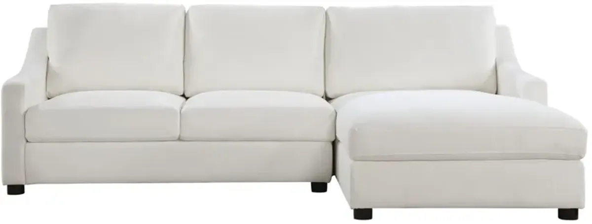 Tolley 2-pc. Sectional With Right Chaise in Ivory by Homelegance