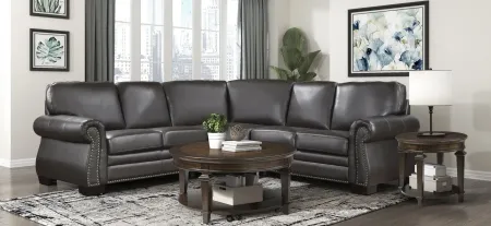 Dorelle 3-pc. Sectional in Dark Brown by Homelegance