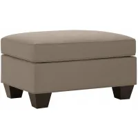 Briarwood Microfiber Ottoman in Suede So Soft Mineral by H.M. Richards