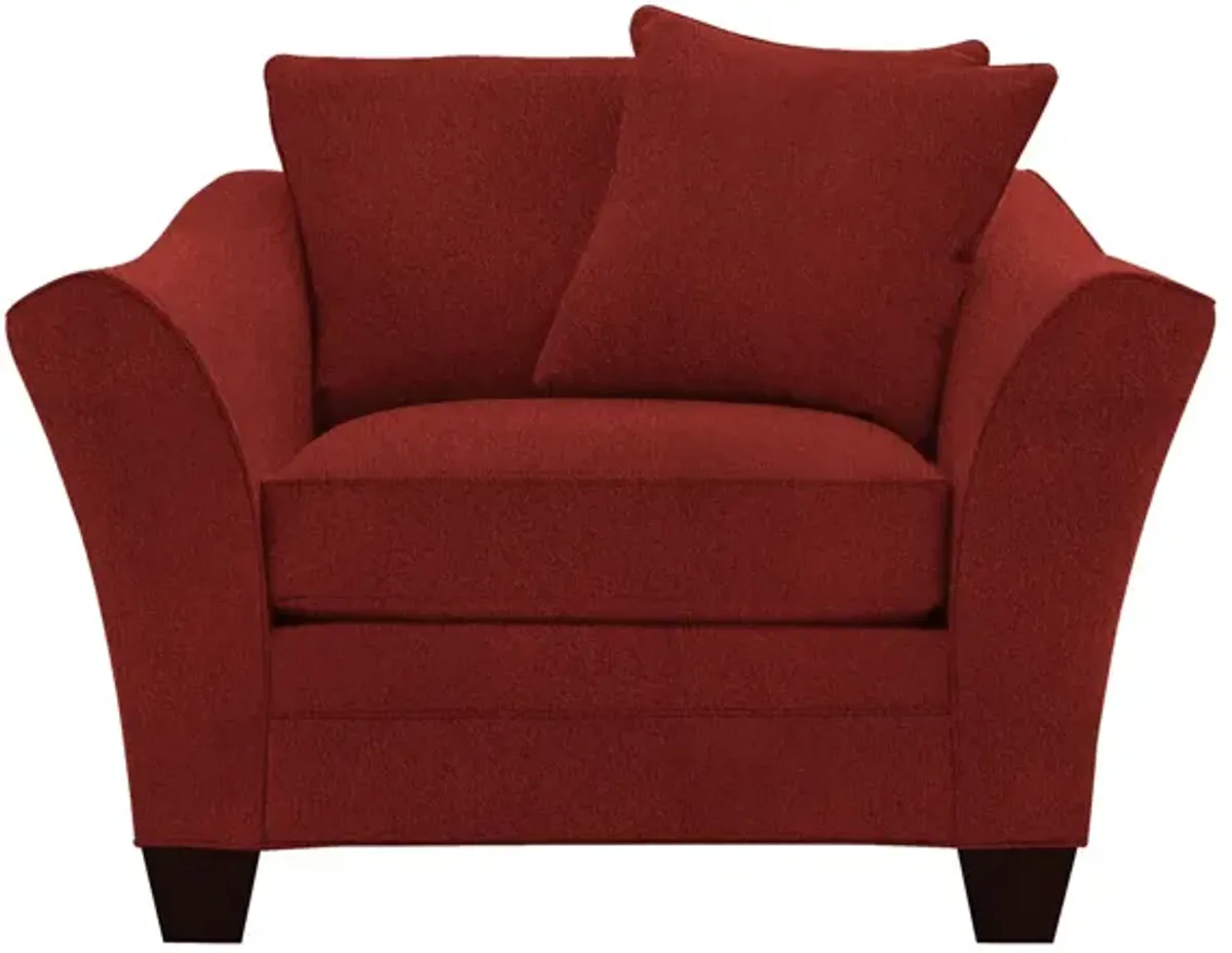 Briarwood Chair in Suede So Soft Cardinal by H.M. Richards