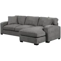 Repose Chaise Sectional in Dark Gray by Emerald Home Furnishings