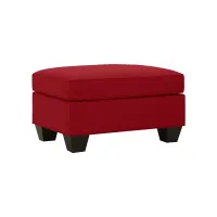 Briarwood Microfiber Ottoman in Suede So Soft Cardinal by H.M. Richards