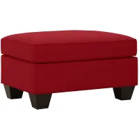 Briarwood Microfiber Ottoman in Suede So Soft Cardinal by H.M. Richards