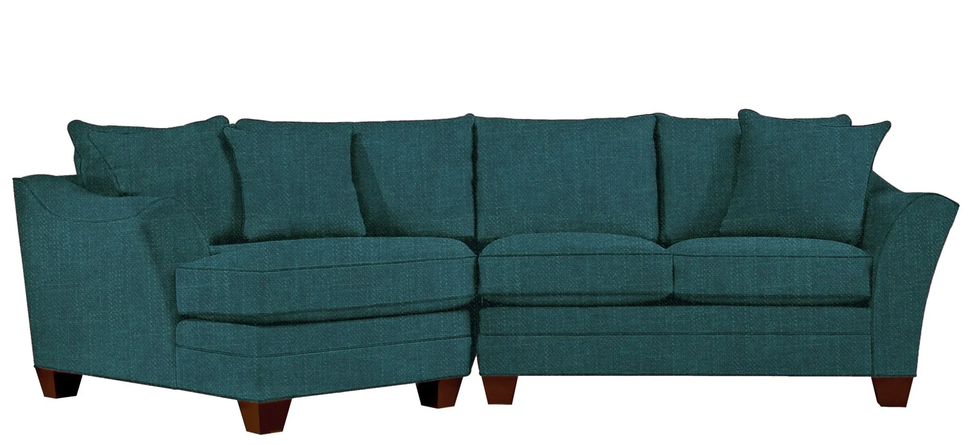 Foresthill 2-pc. Left Hand Cuddler Sectional Sofa in Elliot Teal by H.M. Richards