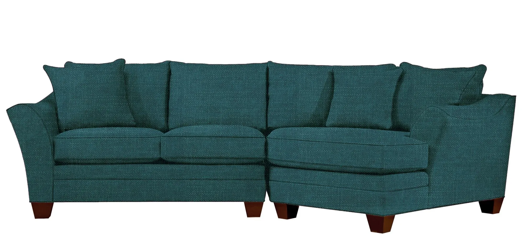Foresthill 2-pc. Right Hand Cuddler Sectional Sofa in Elliot Teal by H.M. Richards