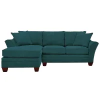 Foresthill 2-pc. Left Hand Chaise Sectional Sofa in Elliot Teal by H.M. Richards