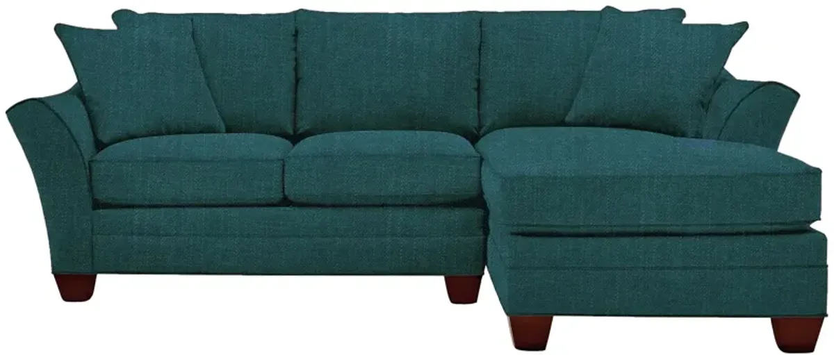 Foresthill 2-pc. Right Hand Chaise Sectional Sofa in Elliot Teal by H.M. Richards