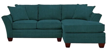 Foresthill 2-pc. Right Hand Chaise Sectional Sofa in Elliot Teal by H.M. Richards