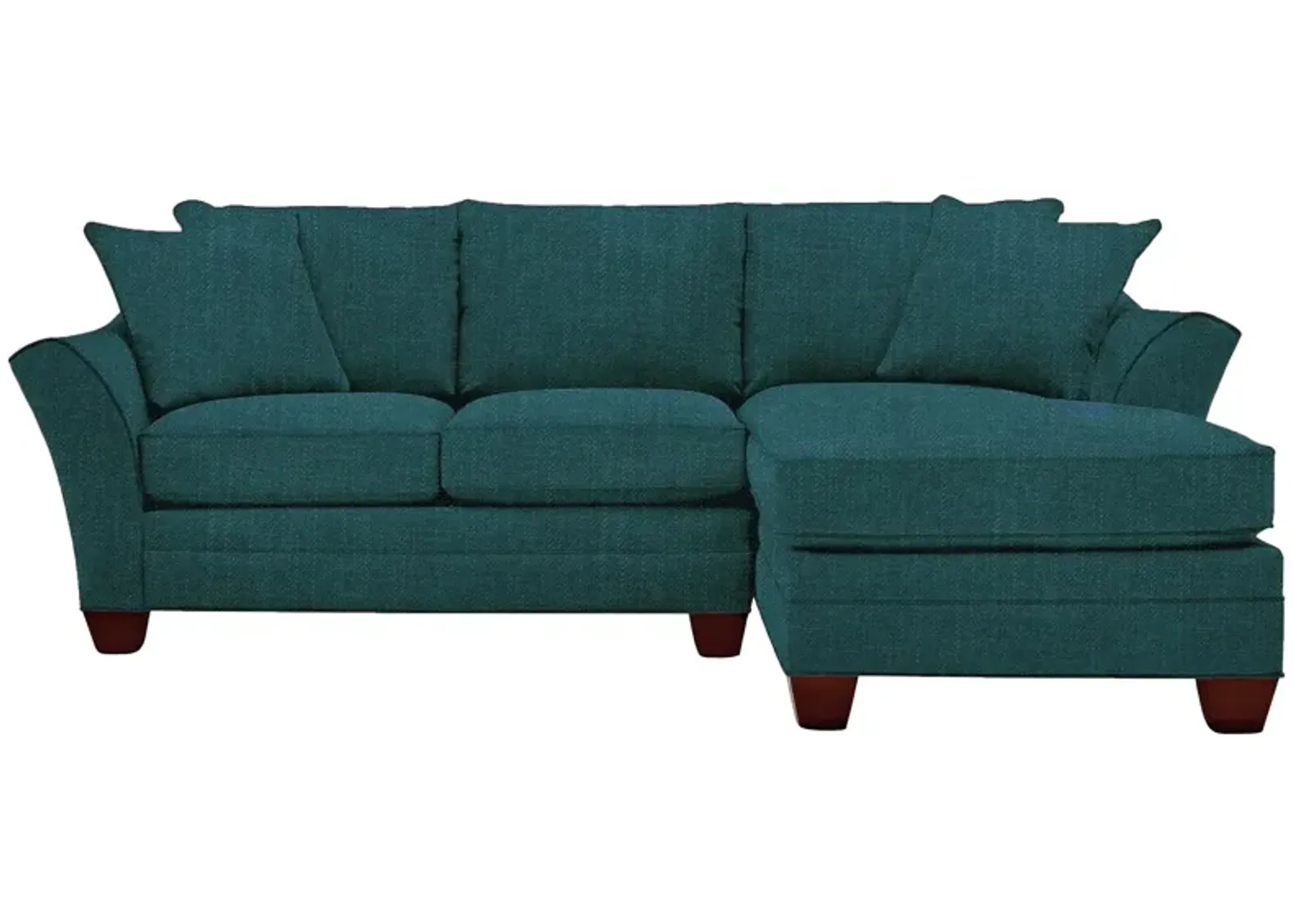 Foresthill 2-pc. Right Hand Chaise Sectional Sofa in Elliot Teal by H.M. Richards