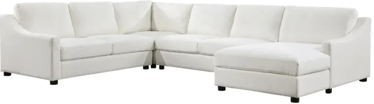 Tolley 4-pc. Sectional With Right Chaise in Ivory by Homelegance