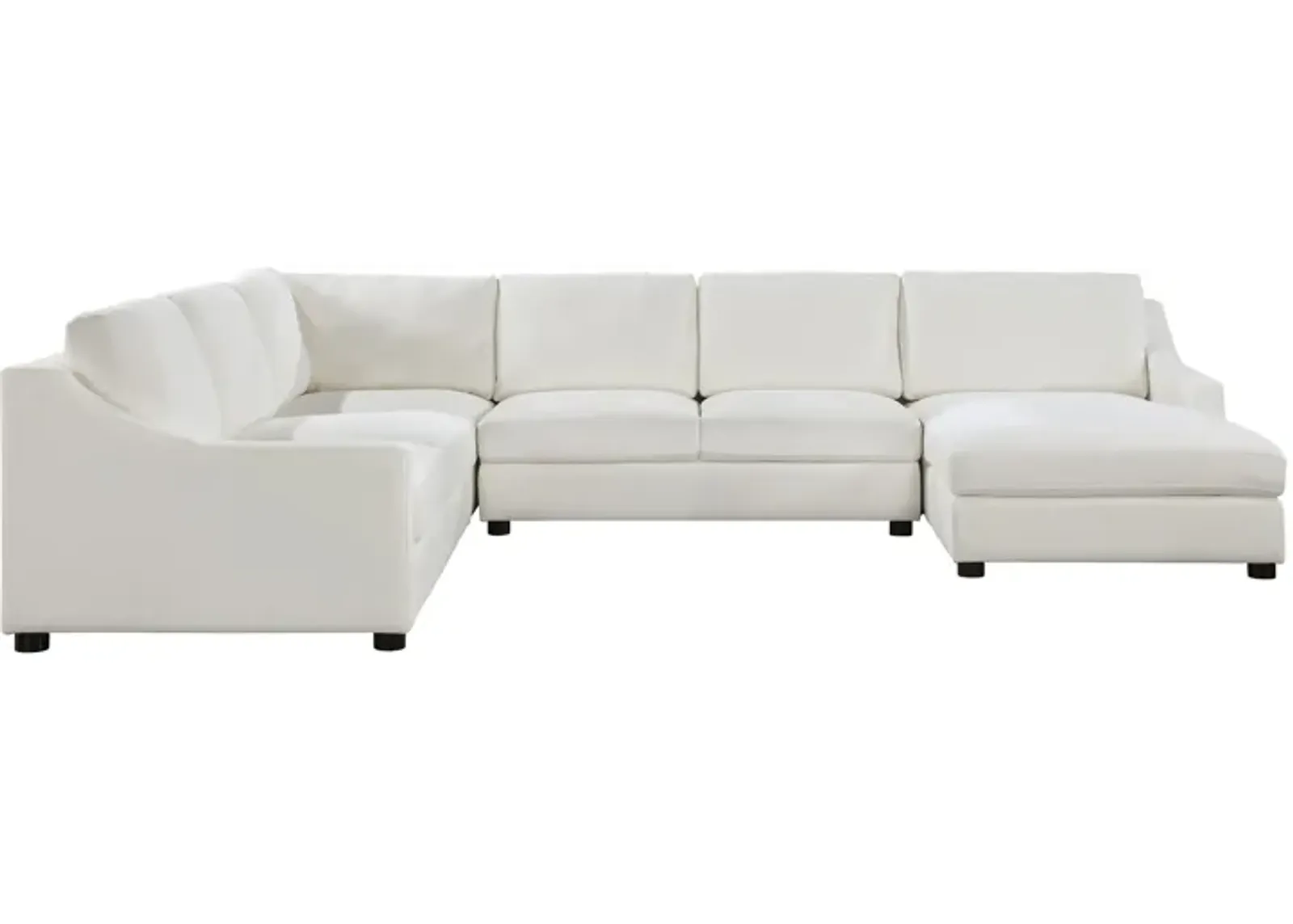 Tolley 4-pc. Sectional With Right Chaise in Ivory by Homelegance