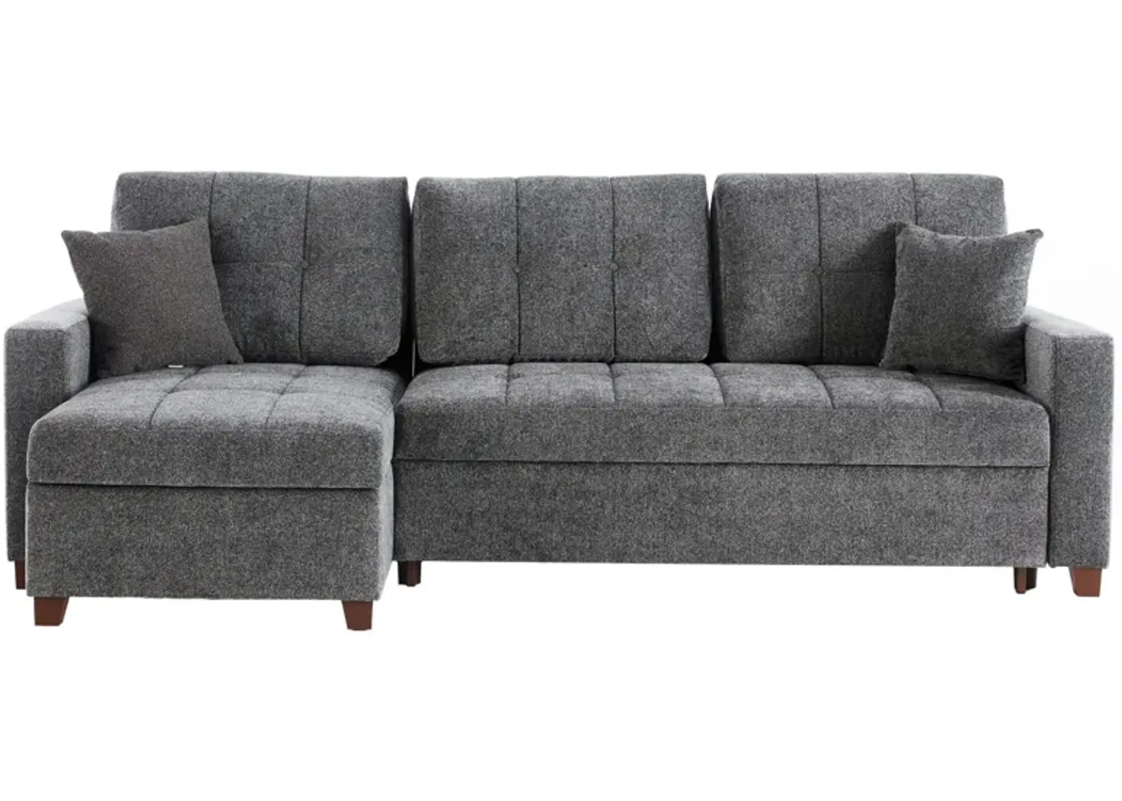 Mocca 3-pc. Sectional Sofa in Selma Gray by HUDSON GLOBAL MARKETING USA