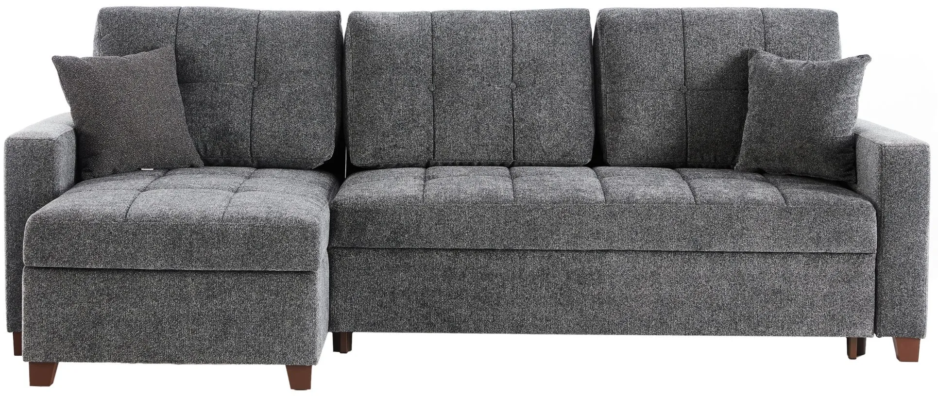 Mocca 3pc. Sectional Sofa in Selma Gray by HUDSON GLOBAL MARKETING USA