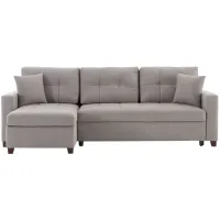 Mocca 3pc. Sectional in Dupont Gray by HUDSON GLOBAL MARKETING USA