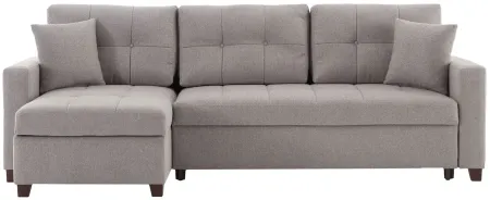 Mocca 3pc. Sectional in Dupont Gray by HUDSON GLOBAL MARKETING USA
