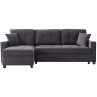 Mocca 3pc. Sectional in Anthracite by HUDSON GLOBAL MARKETING USA