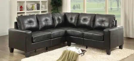 Newbury Sectional Sofa in Black by Glory Furniture