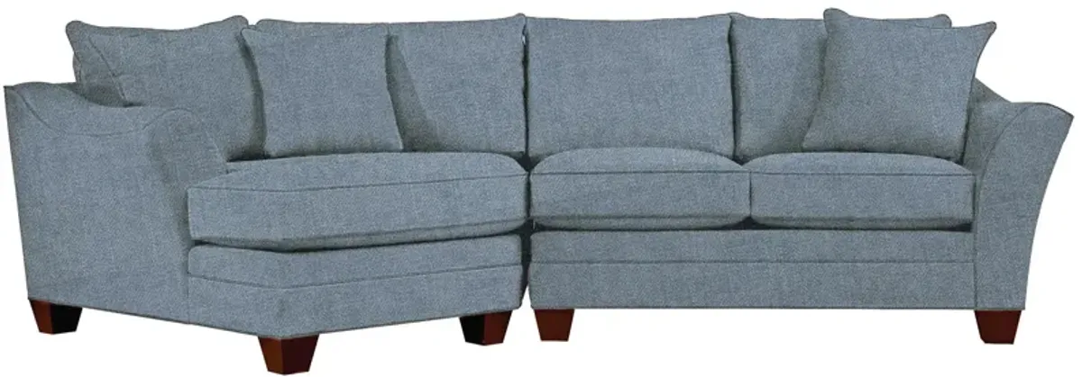 Foresthill 2-pc. Left Hand Cuddler Sectional Sofa in Elliot French Blue by H.M. Richards